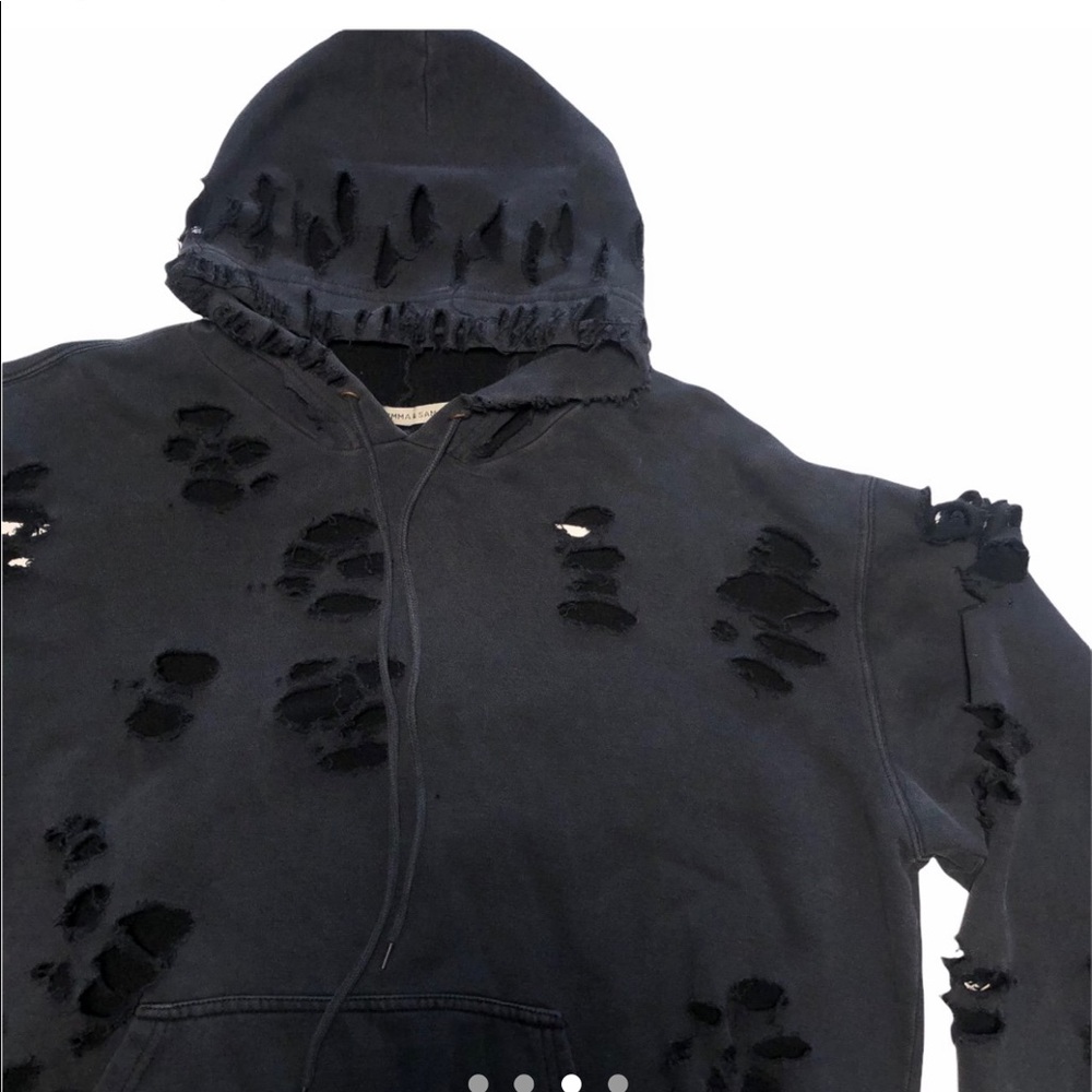 Emma and Sam distressed black hoodie - Picture 3 of 4